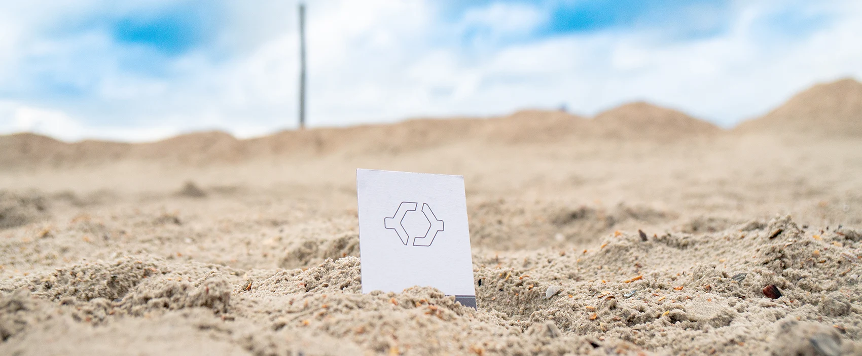 Business card on the beach, Germany - Norderney